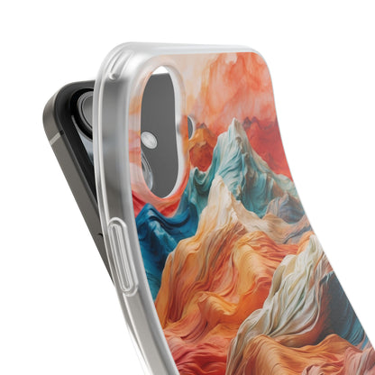 Fabric Peaks Cream iPhone 16 Plus Case - Soft