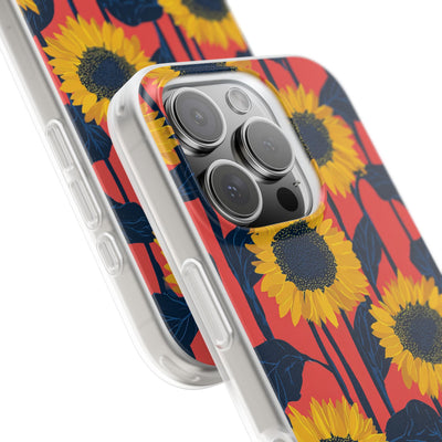 Solar Navy Bloom · Soft Handyhülle für iPhone