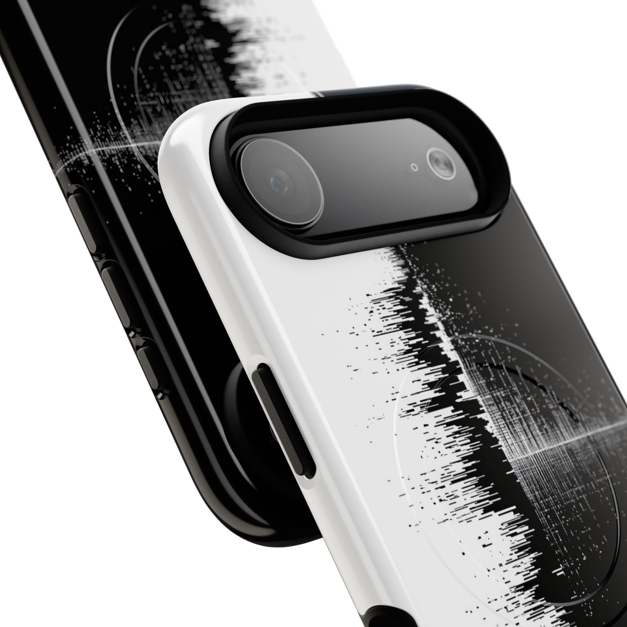 Black Tough 2.0 Magsafe Phone Case for iPhone - Static Signal Split