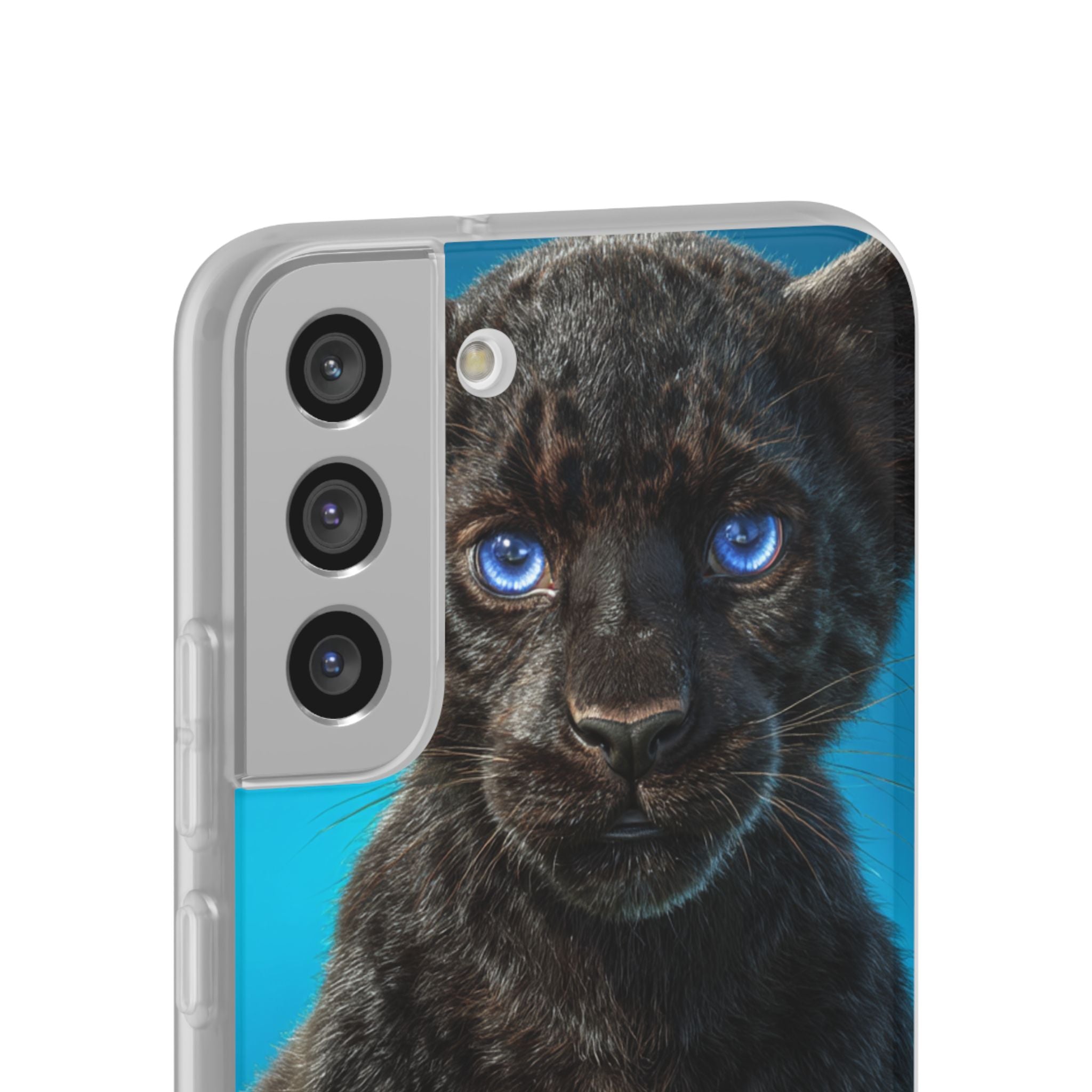 Sapphire Gaze Panther · Soft Phone Case for Samsung