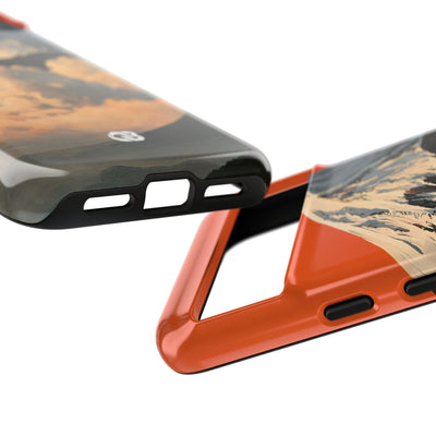 Sacred Peak Fuji · Tough Phone Case for Pixel ·  Orange