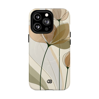 Translucent Petal Contour · Tough 2.0 Magnetic Phone Case for iPhone · Beige
