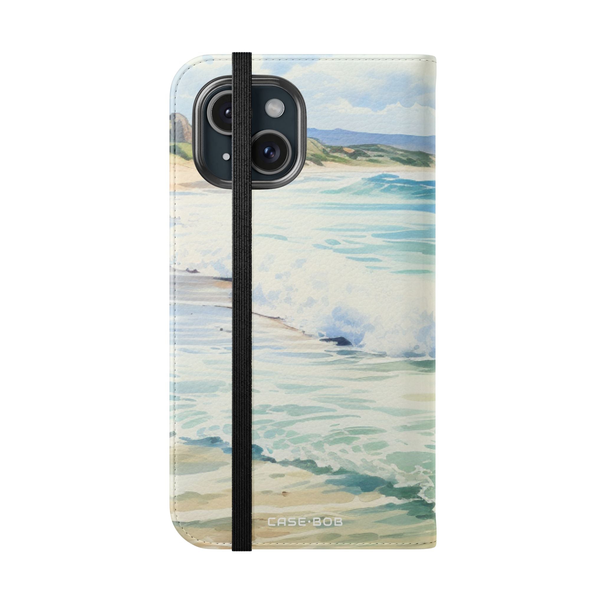 Foaming Blue Waves - iPhone 15 Case - Wallet