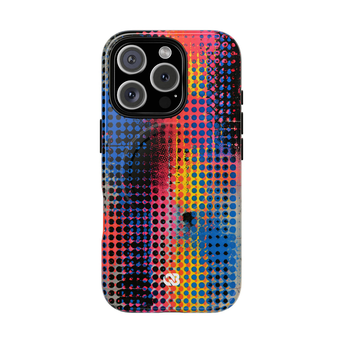 Chromatic Halftone Grid · Tough 2.0 Magnetic Phone Case for iPhone · Blue