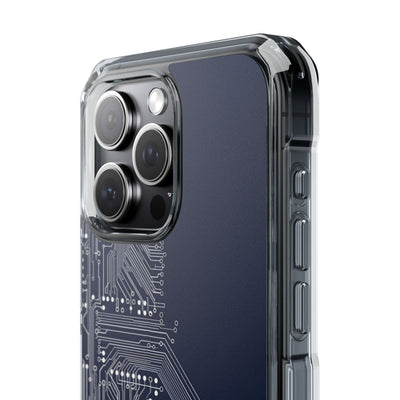 Blue Impact MagSafe Phone Case for iPhone - Cobalt Data Stream