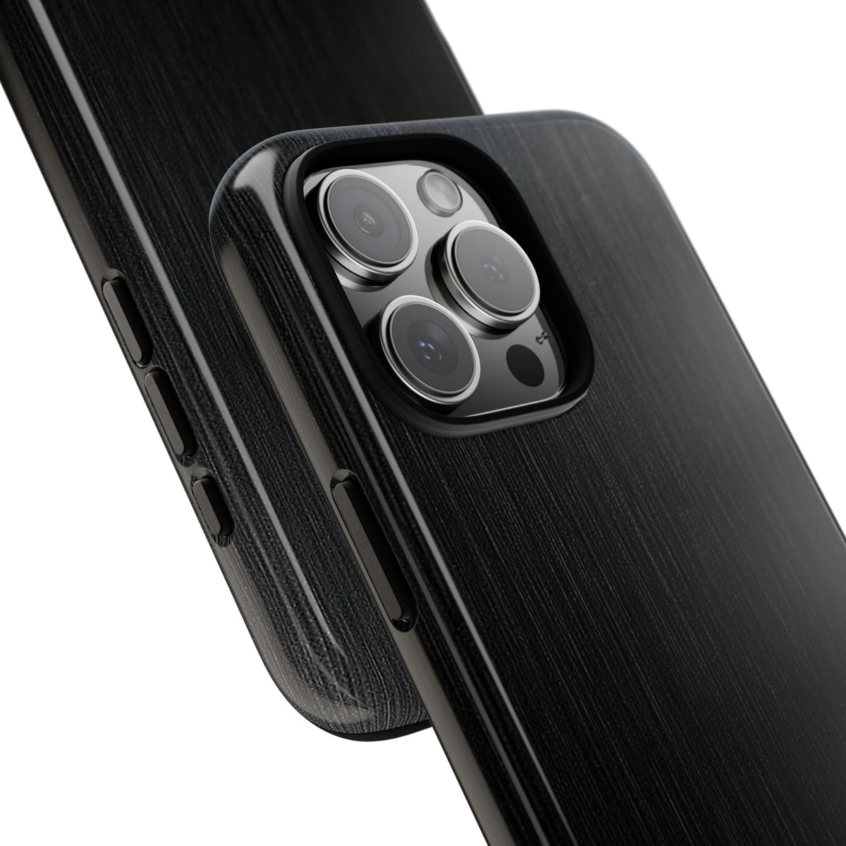 Obsidian Brushed Steel · Tough Phone Case for iPhone · Black