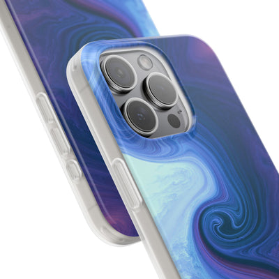Azure Fluid Swirl · Lite Phone Case for iPhone ·  Blue