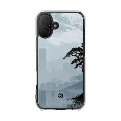 Grey Impact MagSafe Phone Case for iPhone - Steel Slate Zen