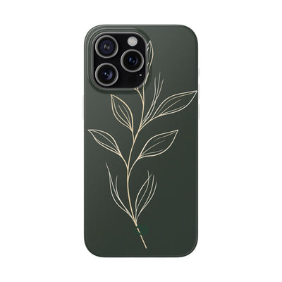 Green Lite Phone Case for iPhone - Deep Moss Willow