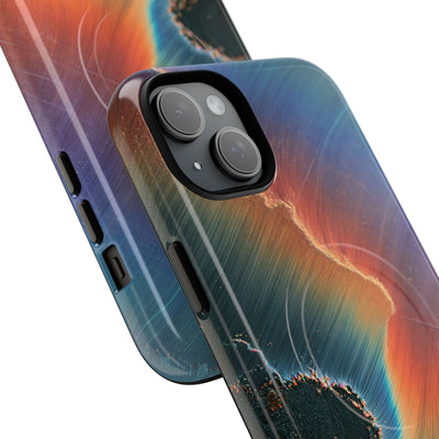 Prismatic Aura Shift · Tough 2.0 Magnetic Phone Case for iPhone · Blue