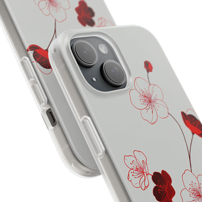 Red Lite Phone Case for iPhone - Kyoto Ember Bloom