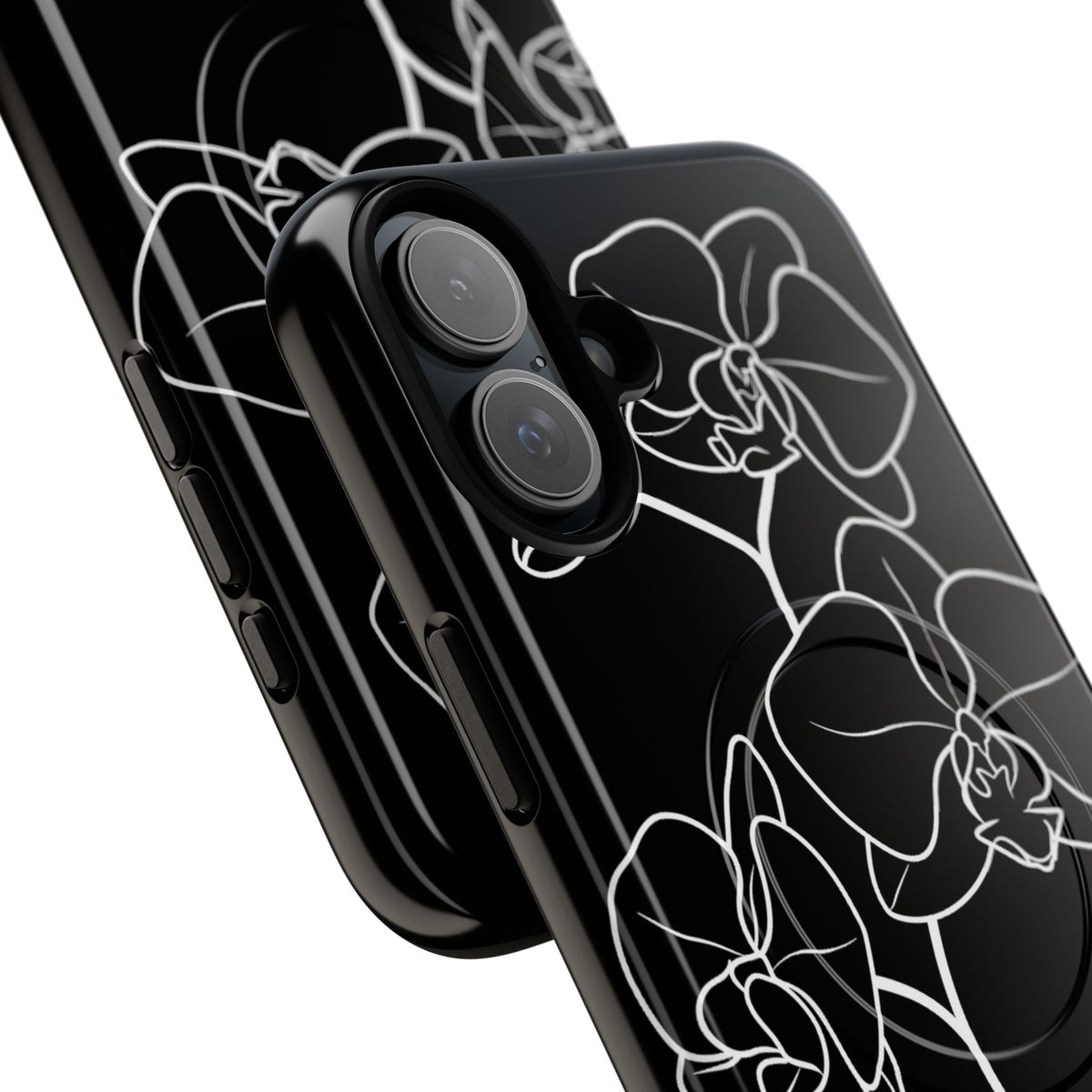 Midnight Orchid · Tough 2.0 Magnetic Phone Case for iPhone · Black