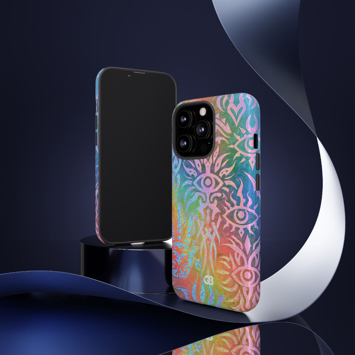 Chromatic Mystic Sigil · Tough Phone Case for iPhone · Blue