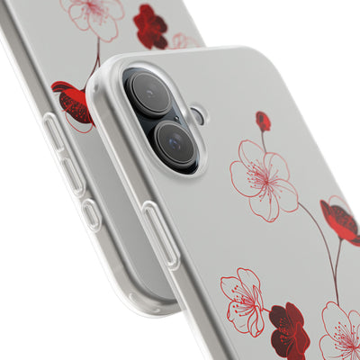 Red Lite Phone Case for iPhone - Kyoto Ember Bloom