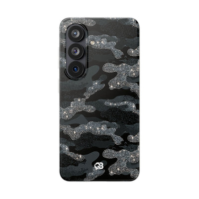 Glitter Shadow Camo · Lite Phone Case for Samsung · Black