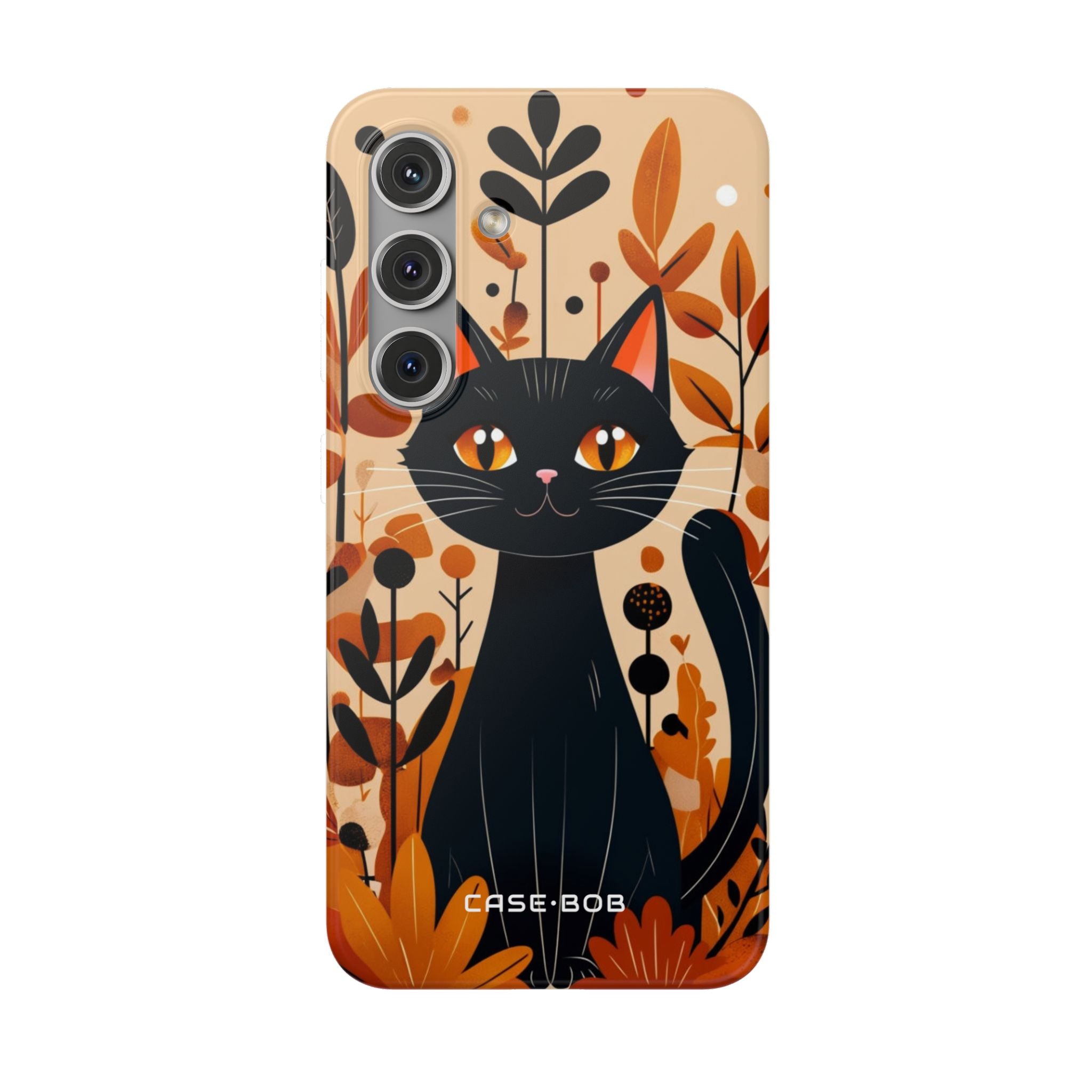 Black Cat Glow Samsung S24 Case - Soft
