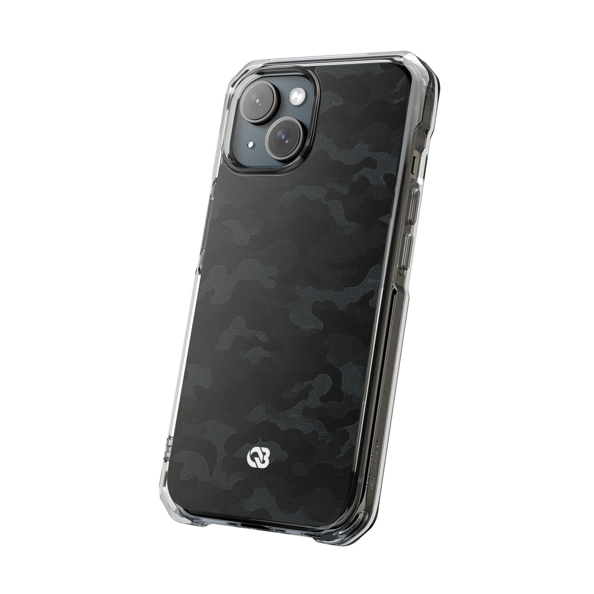 Blackout Urban Camo · Clear Impact Magnetic Phone Case for iPhone · Black