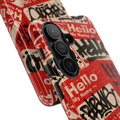 Slap Tag Collage · Tough Phone Case for Samsung · Red
