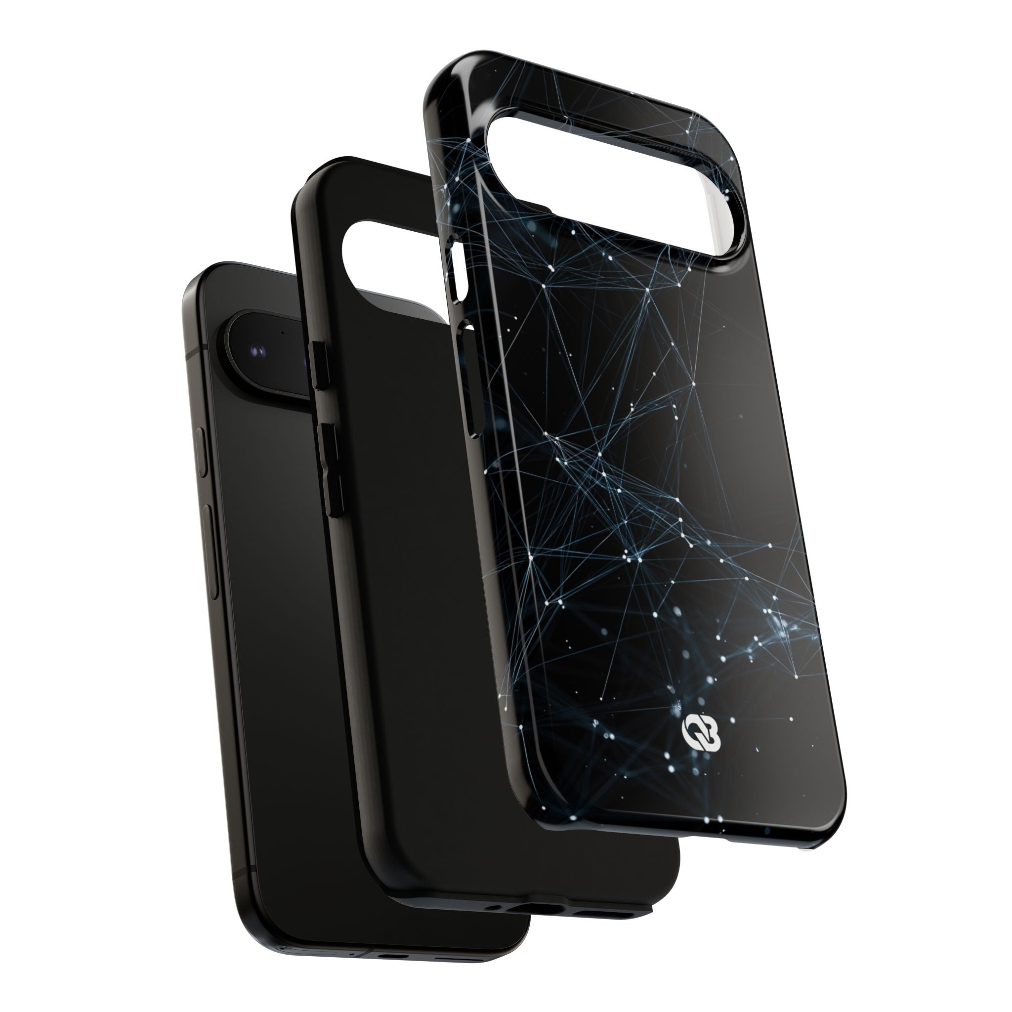 Black Tough Phone Case for Google Pixel - Arctic Neural Mesh