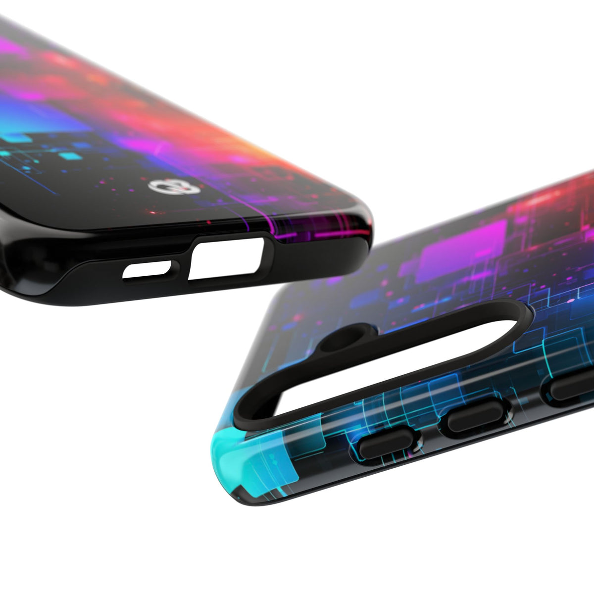 Spectral Circuit Grid · Tough Phone Case for Samsung · Black