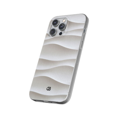 White Lite Phone Case for iPhone - Arctic Flow Ridges