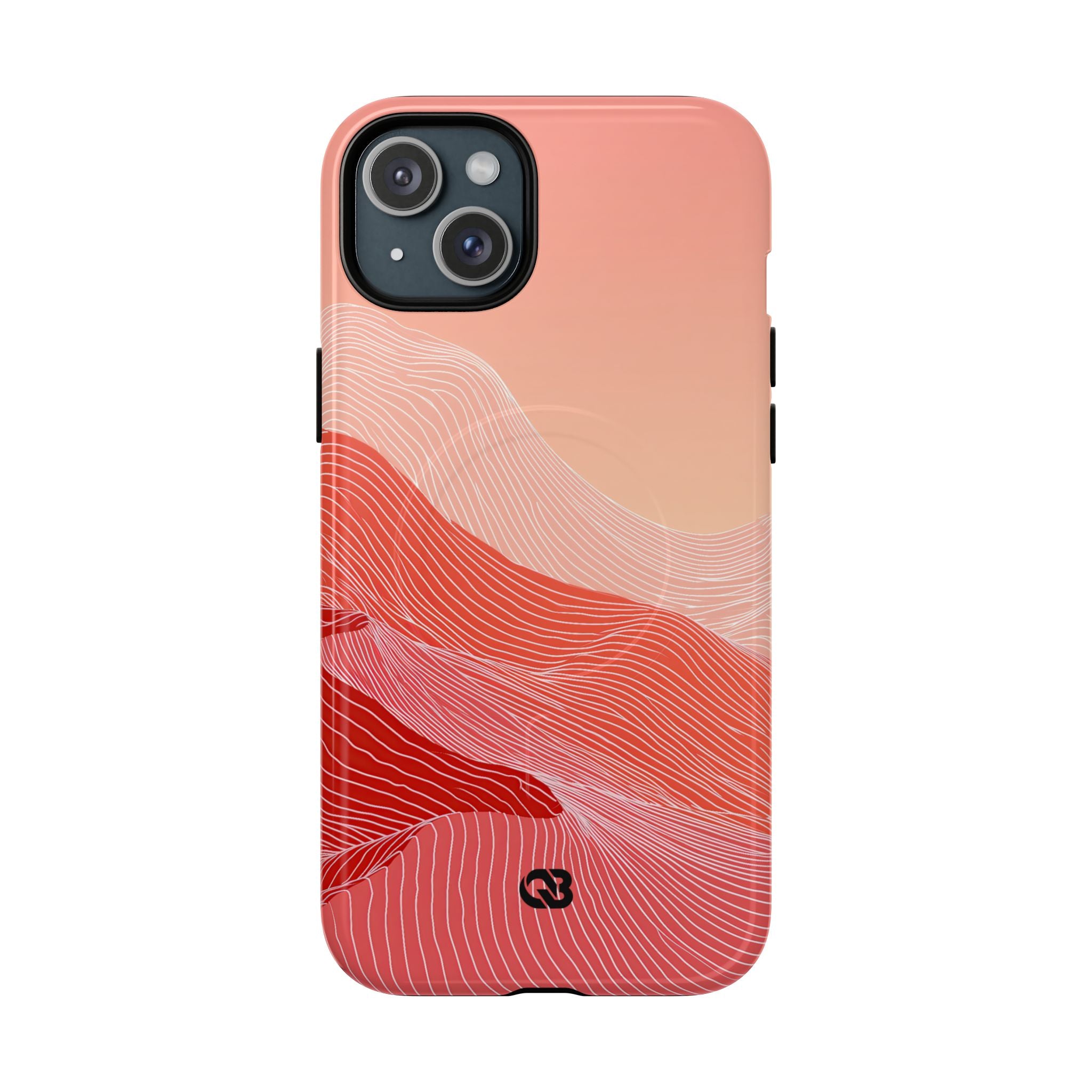 Red Tough 2.0 Magsafe Phone Case for iPhone - Crimson Ridge Contour