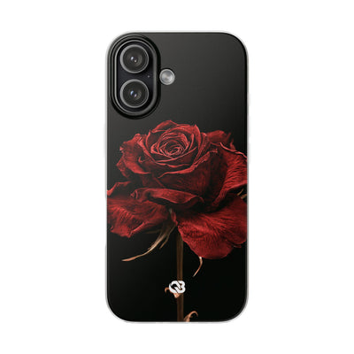 Crimson Noir Rose · Lite Phone Case for iPhone ·  Black