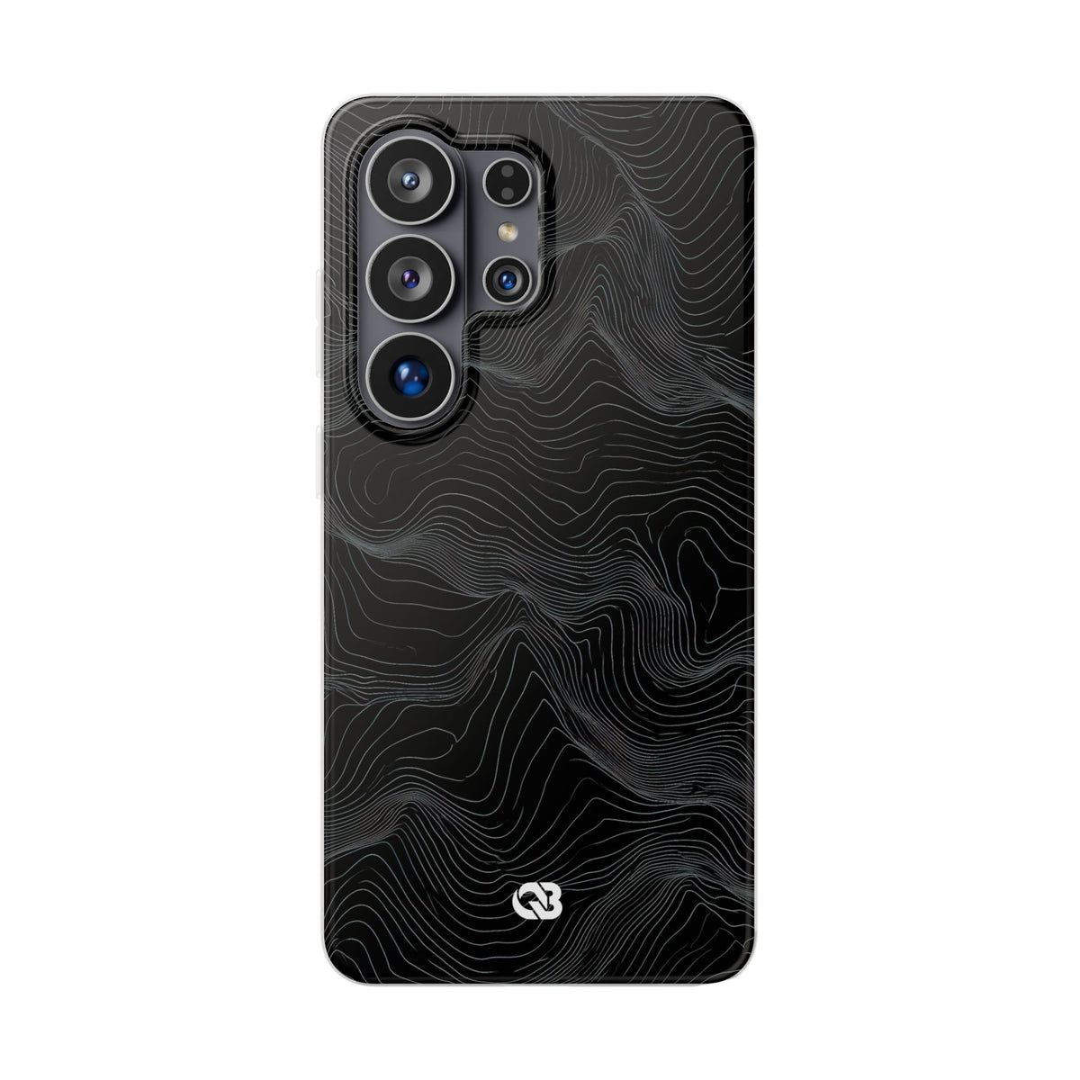 Black Lite Phone Case for Samsung - Obsidian Topo Wireframe