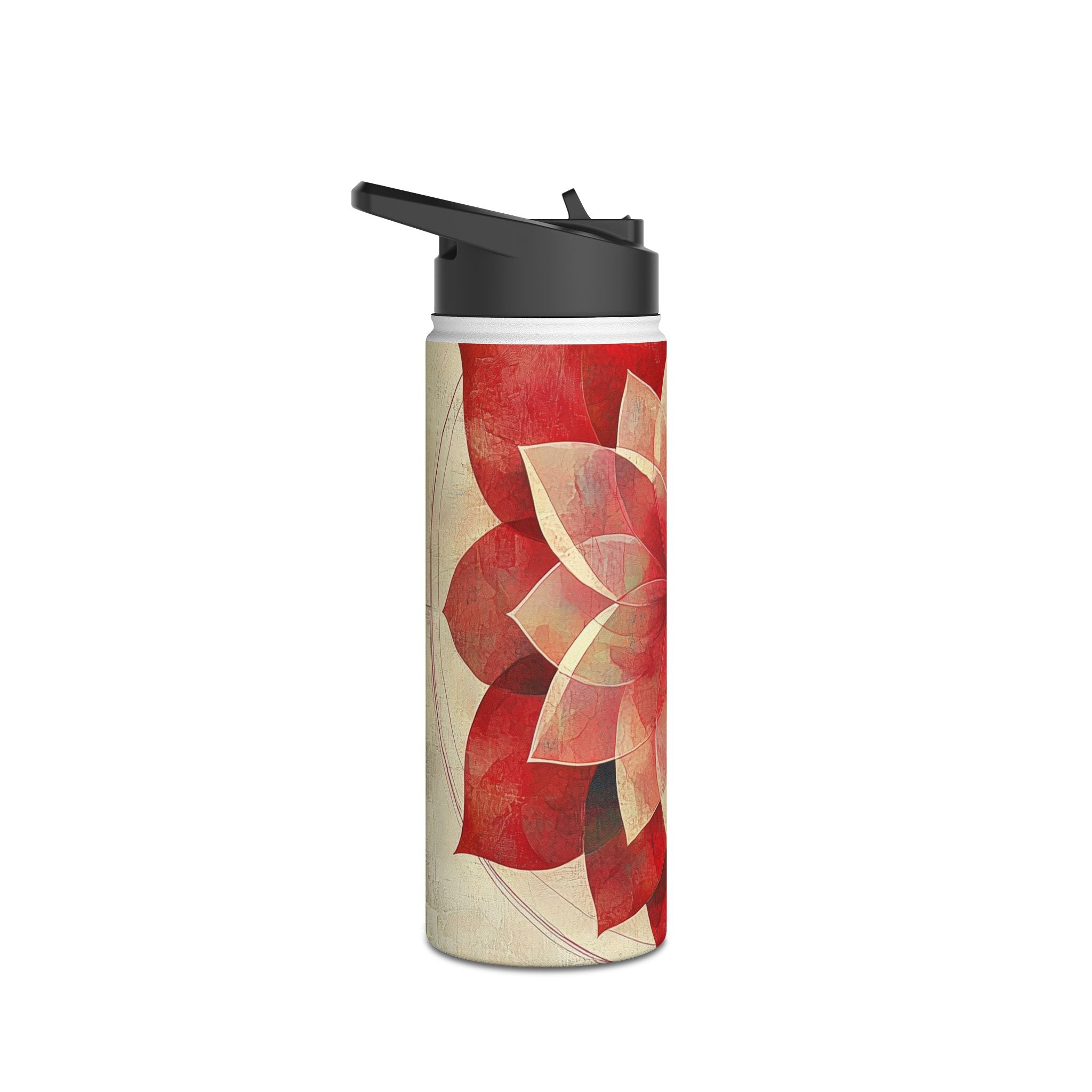 Crimson Bloom - Stainless Steel Water Bottle