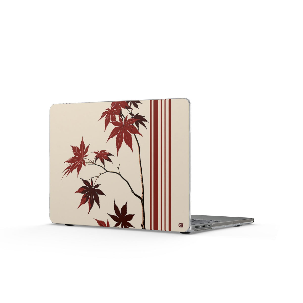 Crimson Maple Branch · Clear Hard Case for MacBook · Beige