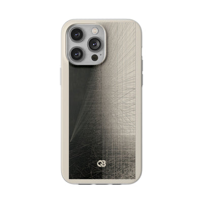 Beige Lite Phone Case for iPhone - Brutalist Graphite Grid