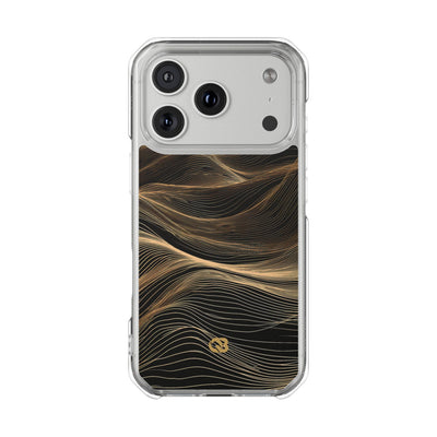 Black Impact MagSafe Phone Case for iPhone - Copper Topo Ridge