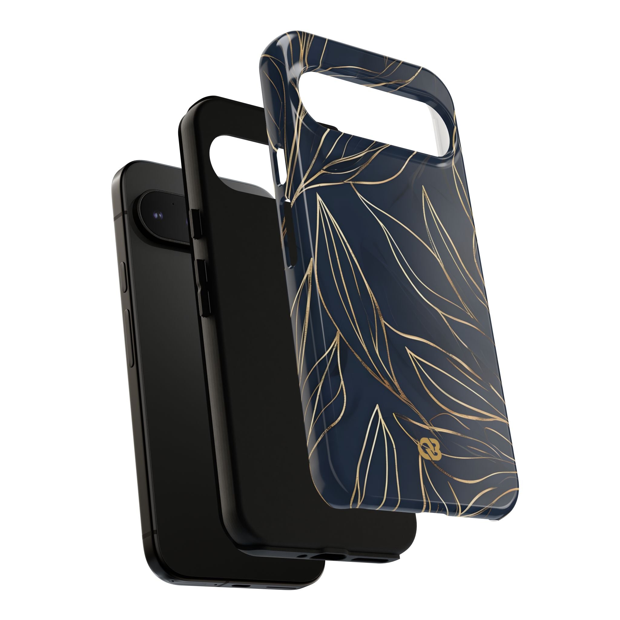 Gilded Navy Foliage · Tough Phone Case for Google Pixel