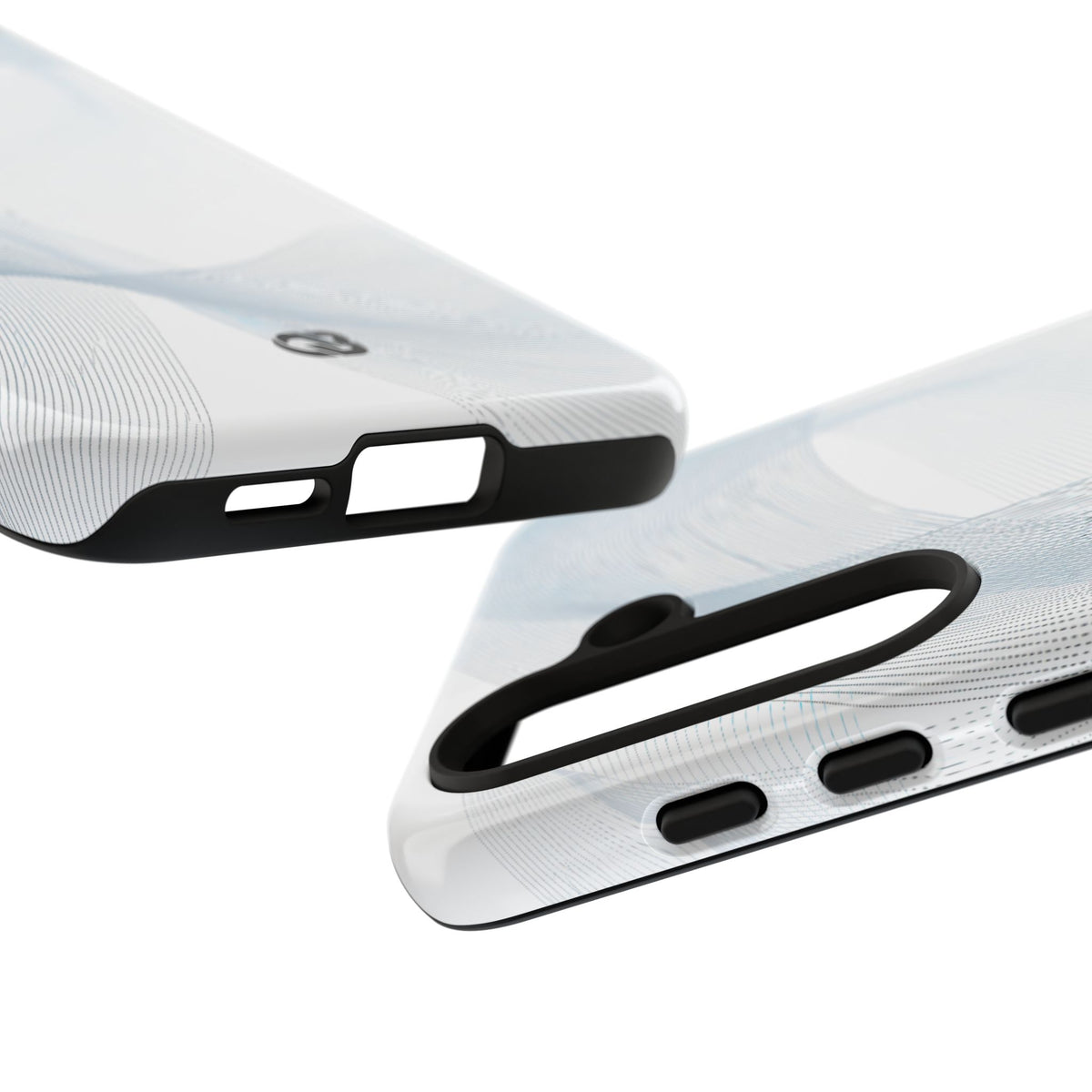 Glacial Contour Waves · Tough Phone Case for Samsung · White