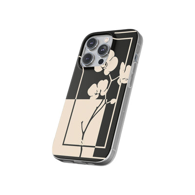 Geometric Orchid Bloom · Lite Phone Case for iPhone ·  Black
