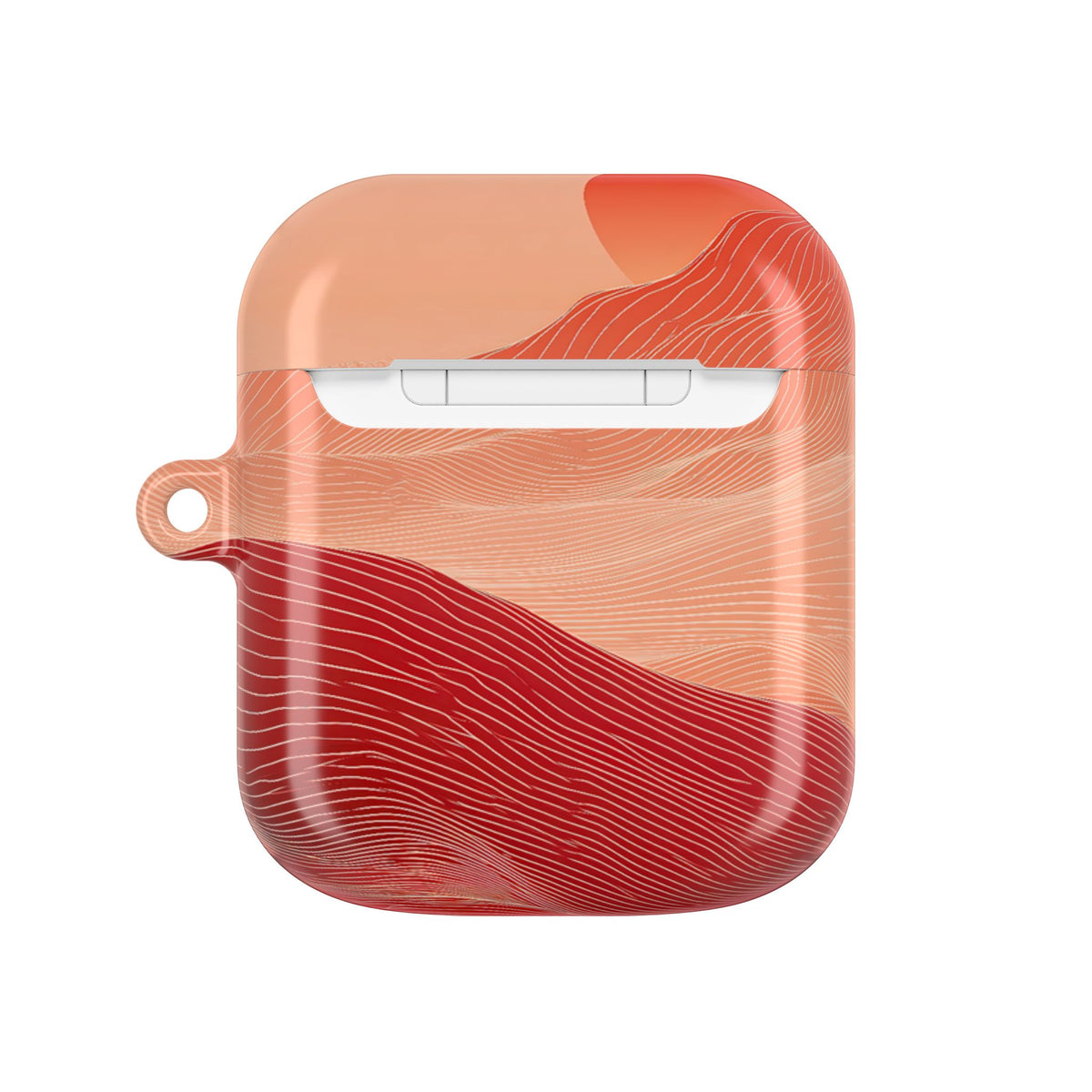 Crimson Dune Horizon · Hard Case for AirPods & AirPods Pro · Red