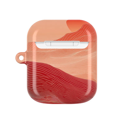 Crimson Dune Horizon · Hard Case for AirPods & AirPods Pro · Red