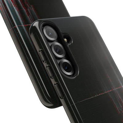 Black Tough Phone Case for Samsung - Corrupted Data Stream