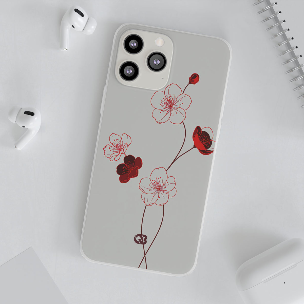 Crimson Sakura Blossom · Lite Phone Case for iPhone ·  Red