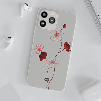 Crimson Sakura Blossom · Lite Phone Case for iPhone ·  Red
