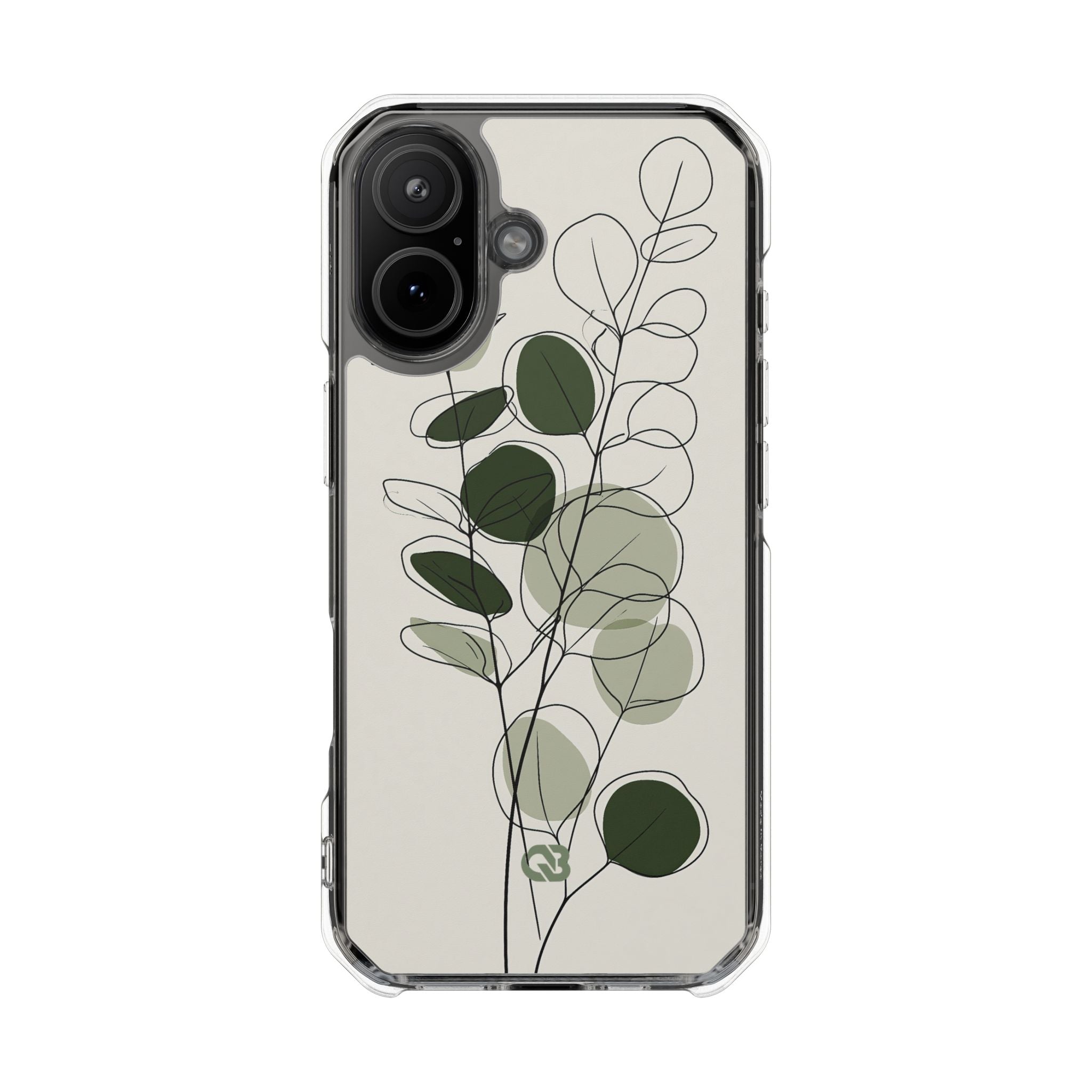 Green Impact MagSafe Phone Case for iPhone - Muted Eucalyptus Sketch