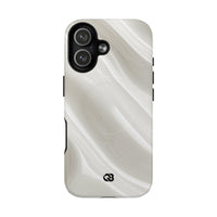 White Tough 2.0 Magsafe Phone Case for iPhone - Polished Ivory Wave