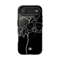 Black Tough 2.0 Magsafe Phone Case for iPhone - Noir Alabaster Orchid