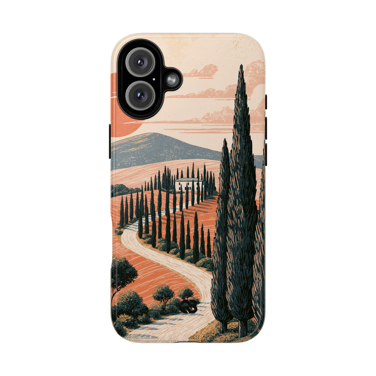 Tuscan Cypress Horizon · Tough Phone Case for iPhone · Orange
