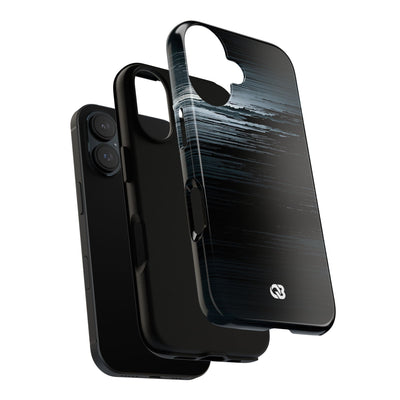 Black Tough Phone Case for iPhone - Frozen Signal Glitch