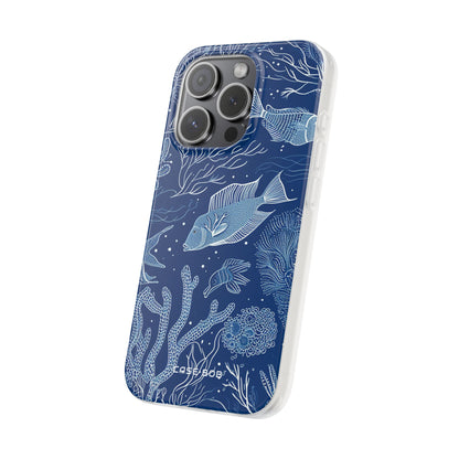 Navy Scale Reef iPhone 15 Pro Case - Soft