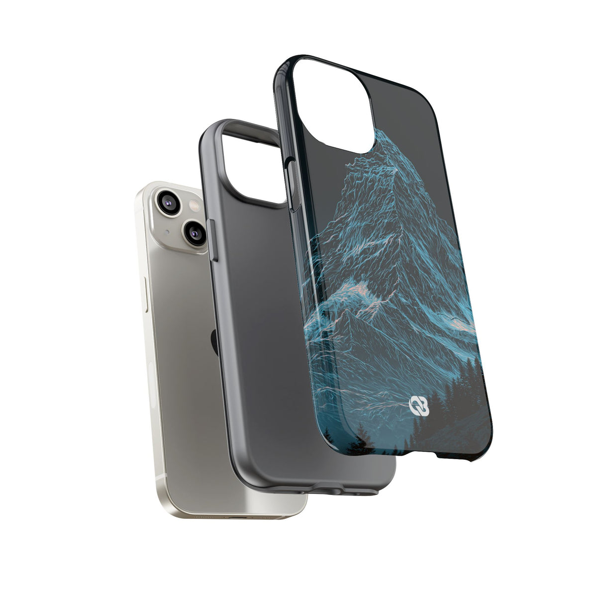 Glacial Alpine Peak · Tough Phone Case for iPhone · Blue