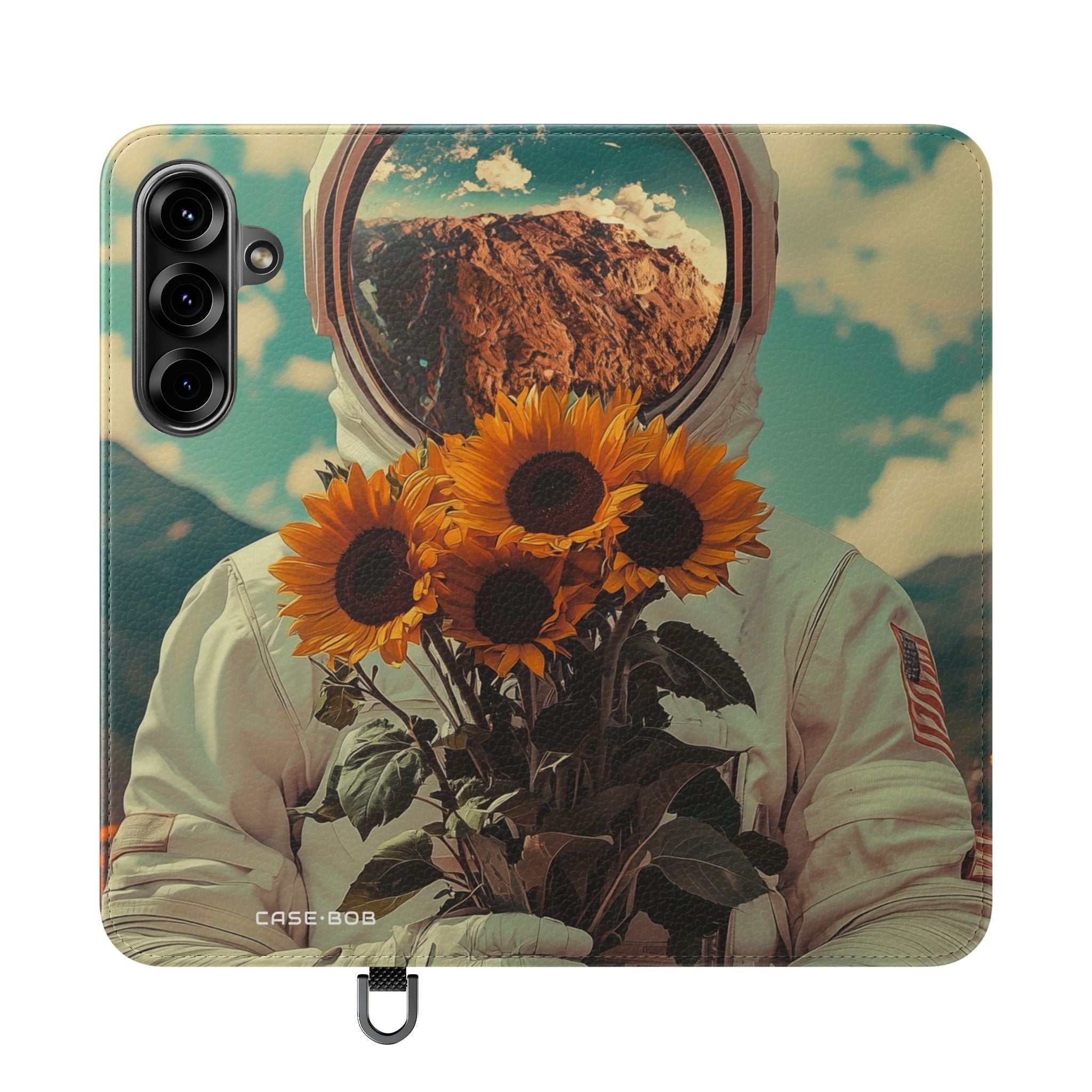 Auringonkukka Astronaut - Samsung S25+ Case - Lompakko