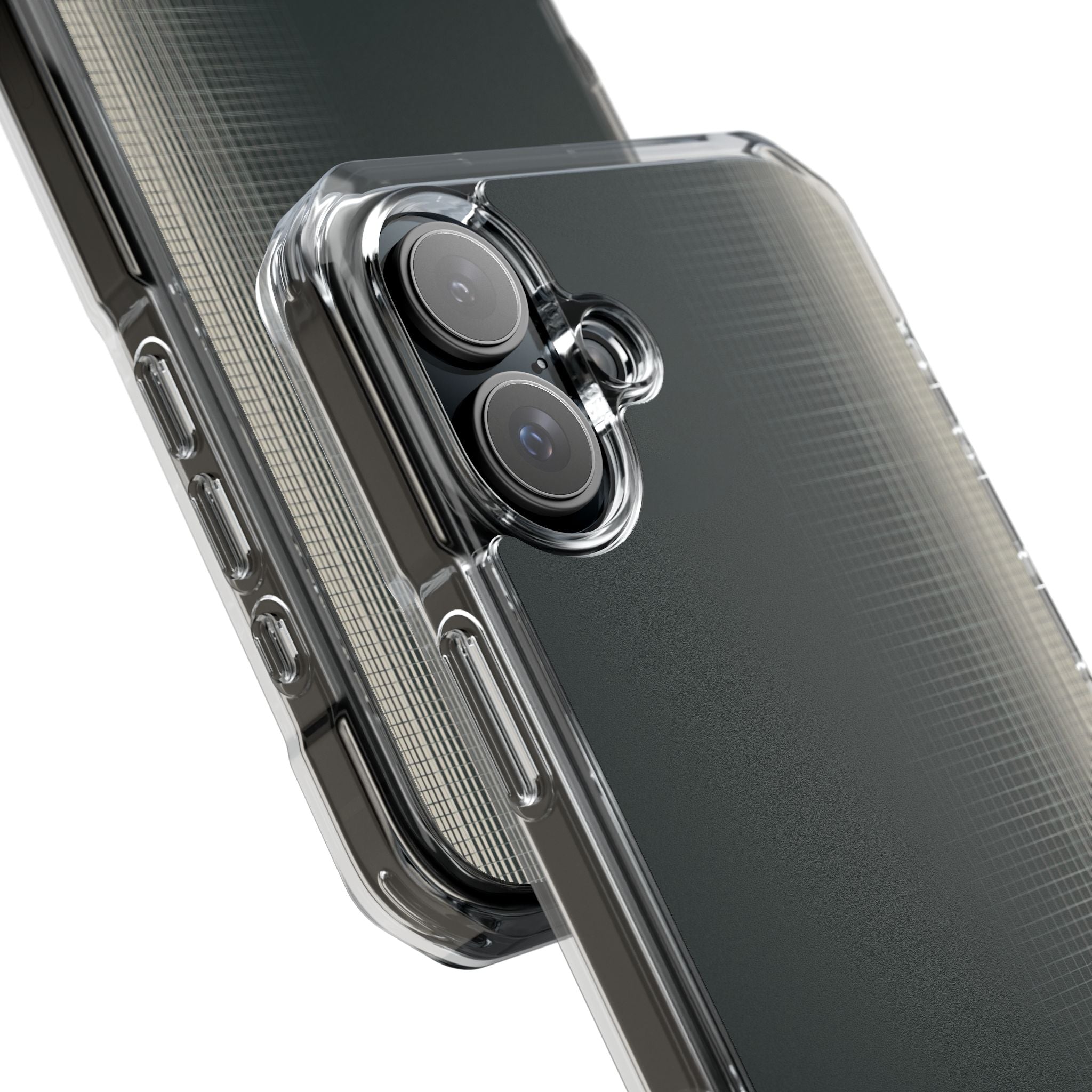 Grey Impact MagSafe Phone Case for iPhone - Charcoal Tech Grid