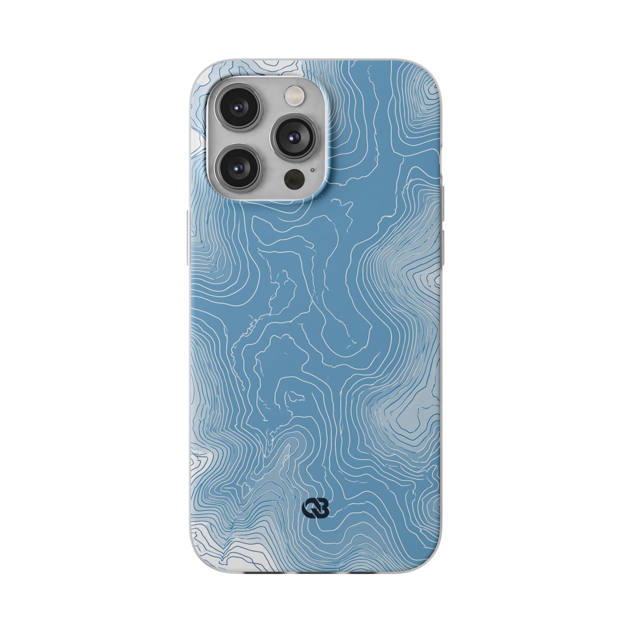 Blue Lite Phone Case for iPhone - Glacial Ridge Topo